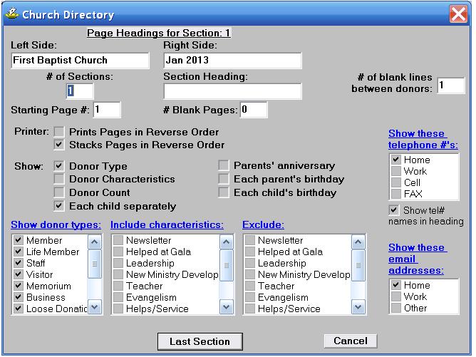 Donor Directory Setup